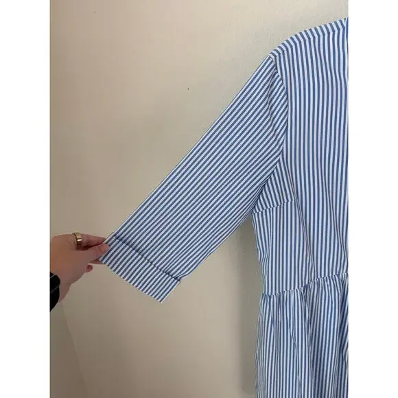 NWOT Tuckernuck Blue Stripe Royal Shirt Dress Size Medium -  www.jkreigsman.com